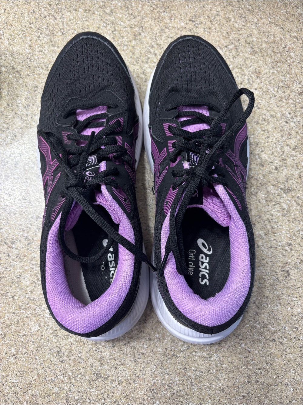 ASICS Black and Purple Women's Athletic Running Shoes